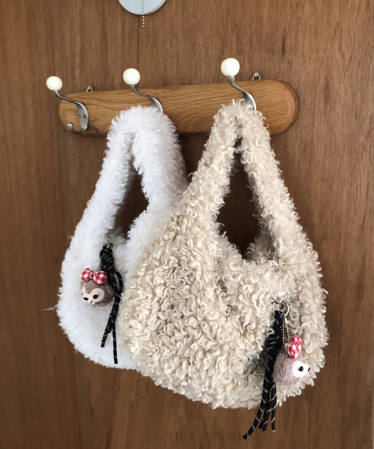 ドダンブルトートショルダーファーバッグ