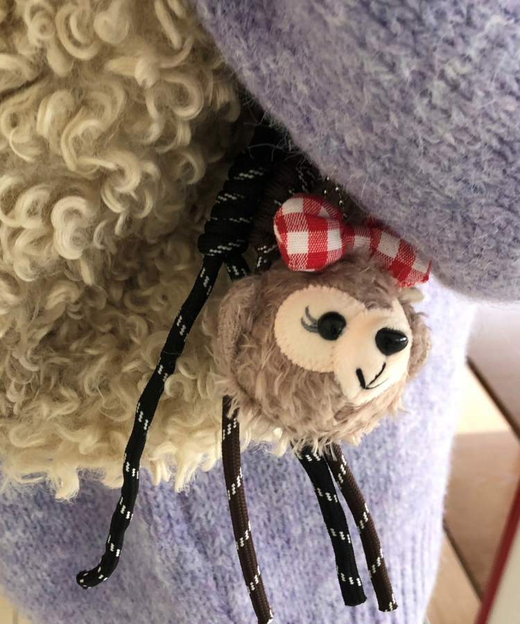 ドダンブルトートショルダーファーバッグ BEIGE