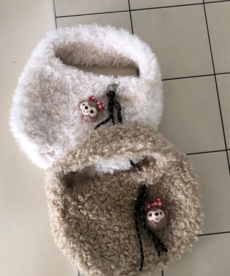 ドダンブルトートショルダーファーバッグ