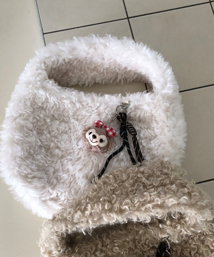 ドダンブルトートショルダーファーバッグ