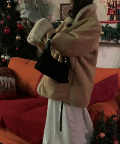 スエードミニトートデイリーバッグ BLACK