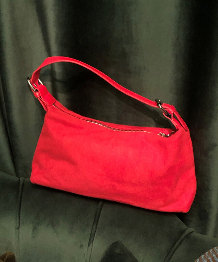 スエードミニトートデイリーバッグ RED