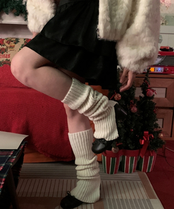 スリットニットレッグウォーマー IVORY