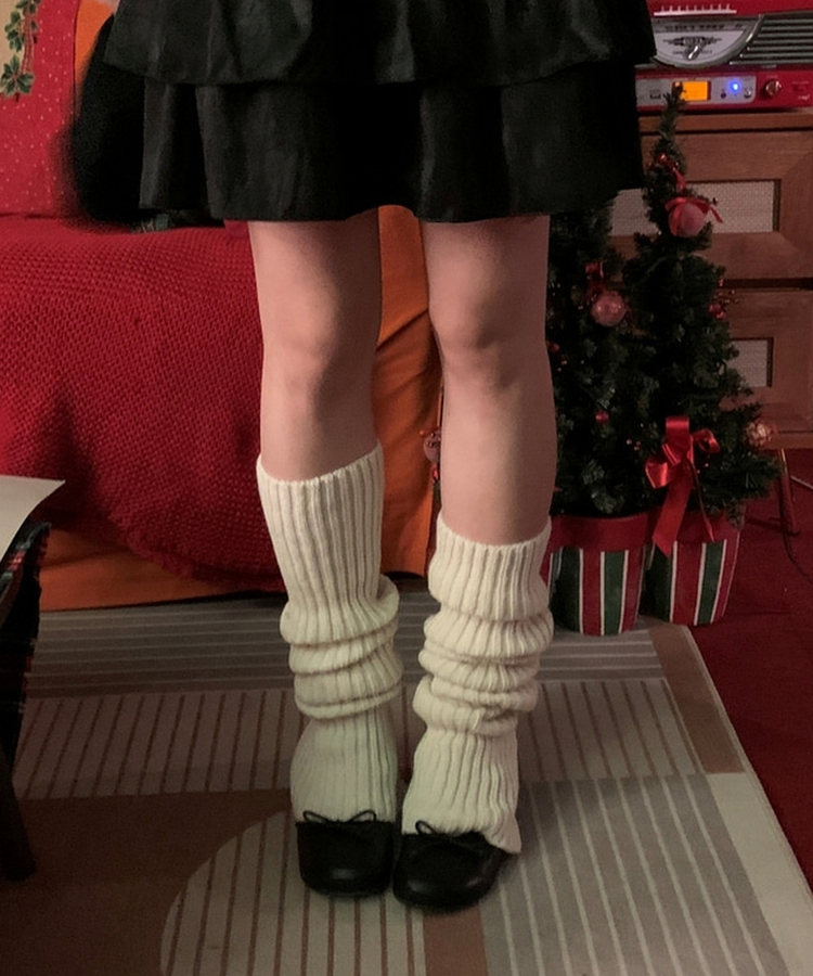 スリットニットレッグウォーマー IVORY