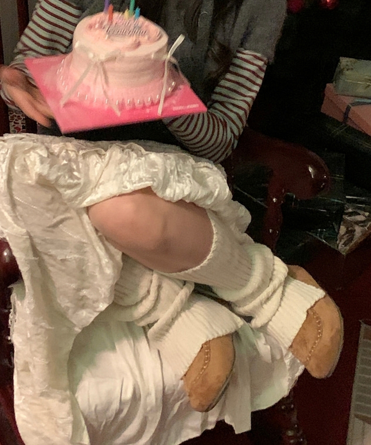 スリットニットレッグウォーマー IVORY