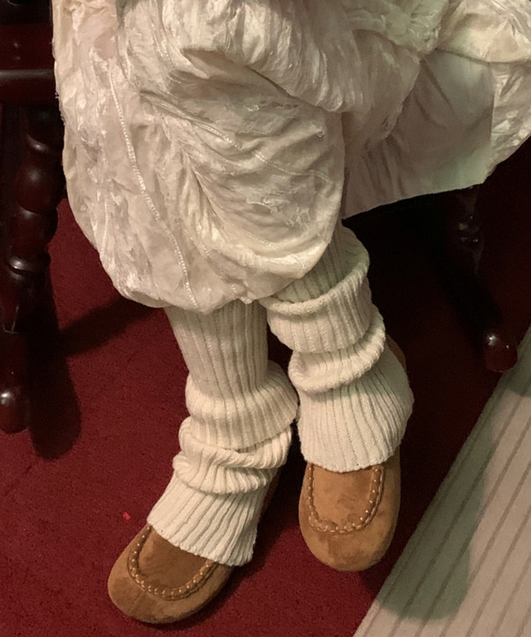 スリットニットレッグウォーマー IVORY