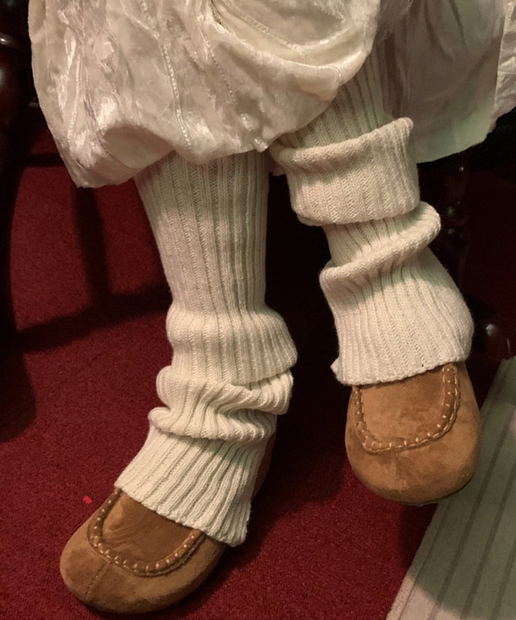スリットニットレッグウォーマー IVORY
