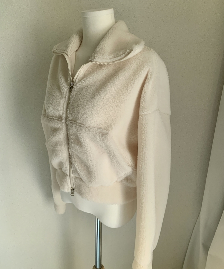 ミンクハイネックファージップアップ