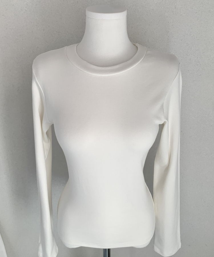 【起毛】ラウンドスリムフィット長袖Tシャツ(6color)