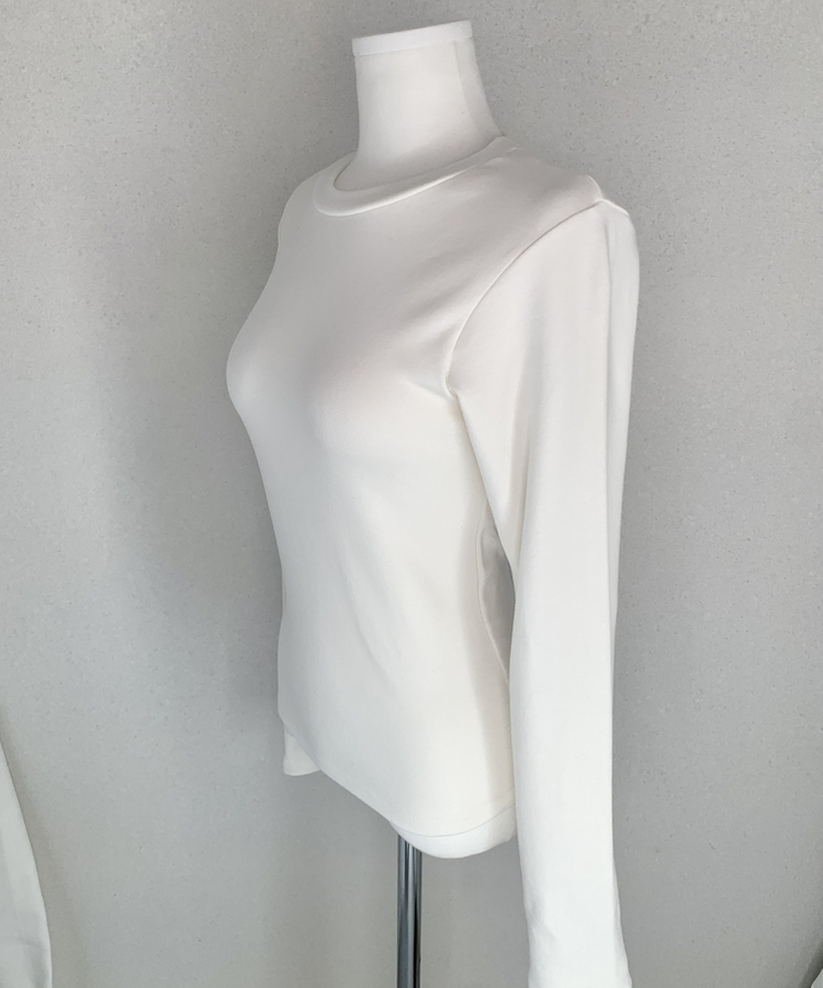 【起毛】ラウンドスリムフィット長袖Tシャツ(6color)