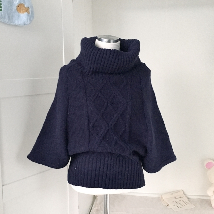 윈터 달빛천사 꽈배기 빈티지 대장 모리걸 판초 터틀넥 케이프 망토 니트 목도리