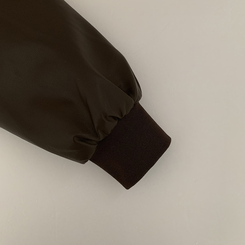 レイヤードフードレザーフードジャンパー