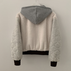 レイヤードフードレザーフードジャンパー