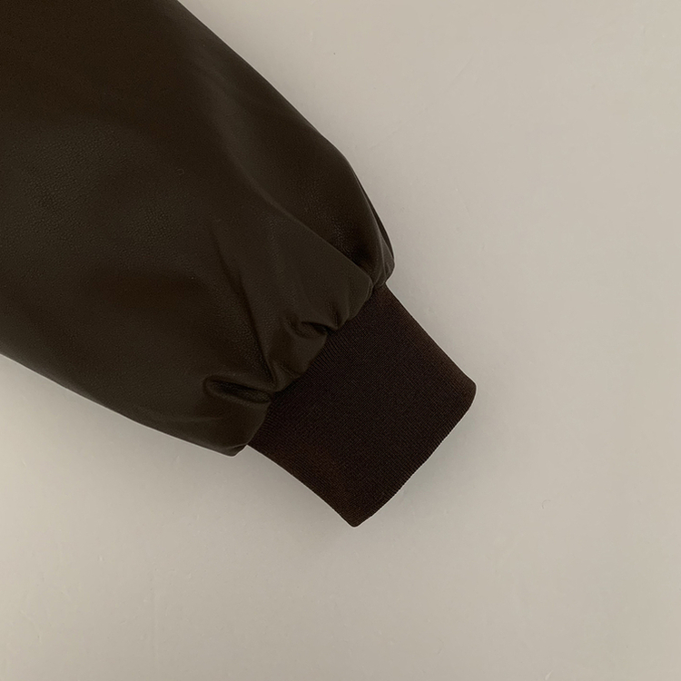 レイヤードフードレザーフードジャンパー