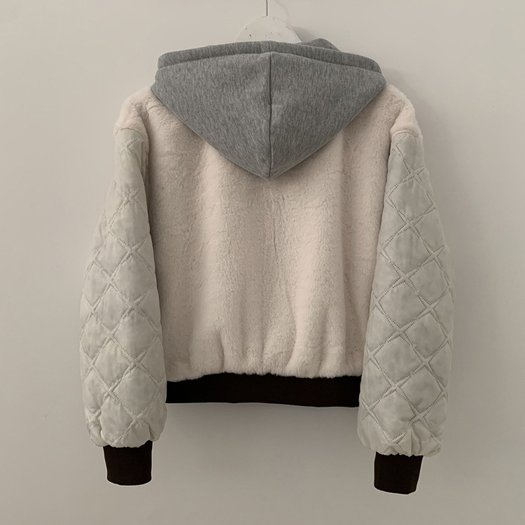 レイヤードフードレザーフードジャンパー