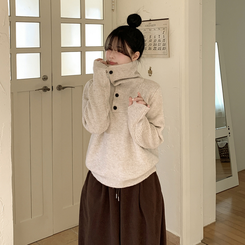 タートルネックハンドウォーマーニット IVORY