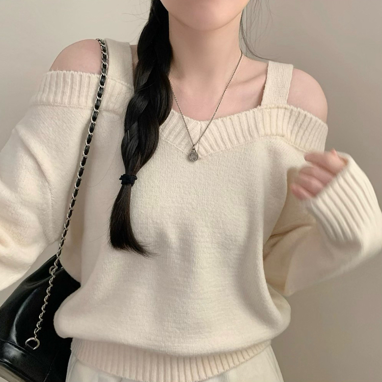 Vネックワンオフニット(5color) IVORY