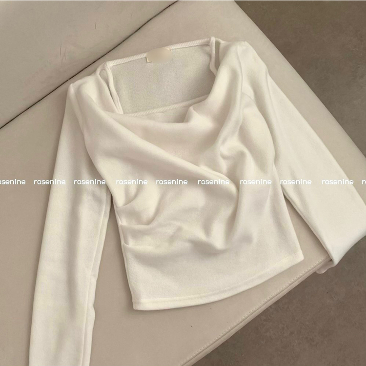 ドレープオフショルダー長袖Tシャツ(5color)