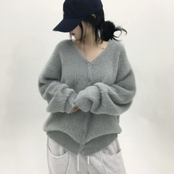 ブラシアンゴラニットカーディガン SKY BLUE