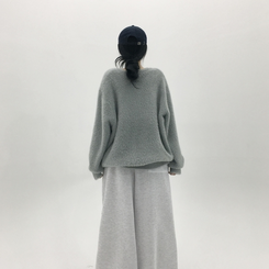 ブラシアンゴラニットカーディガン SKY BLUE