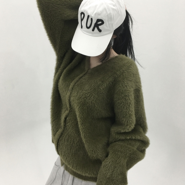 ブラシアンゴラニットカーディガン KHAKI