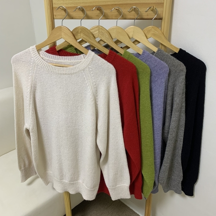 袖ボタンアルパカニット(6color)