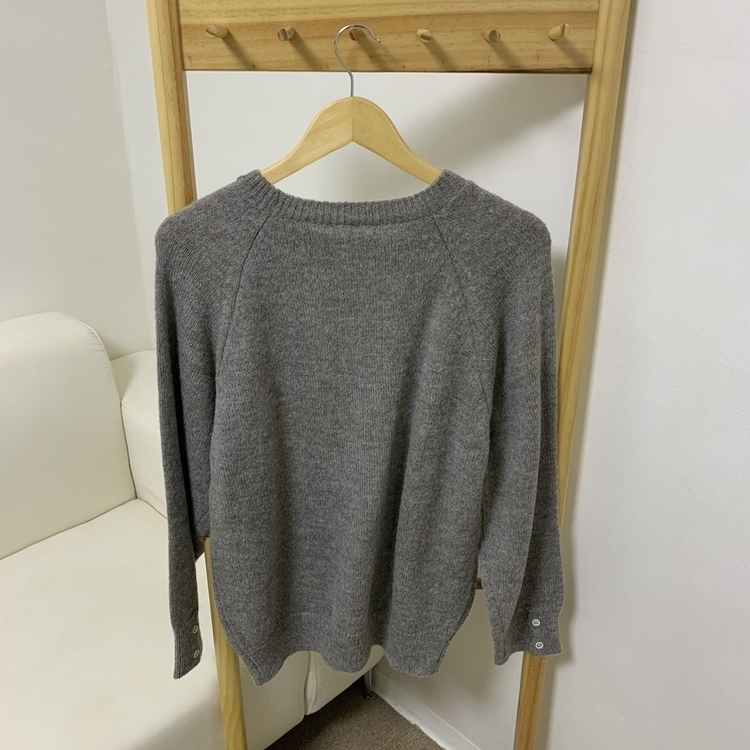 袖ボタンアルパカニット(6color)