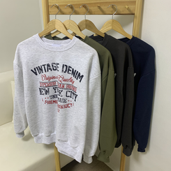 【起毛】レタリングプラウンドトレーナー(5color)