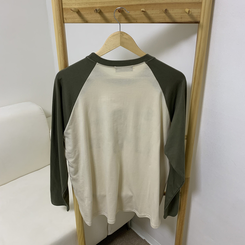 ビンテージラグランバイカラー長袖Tシャツ