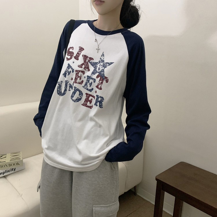 ビンテージラグランバイカラー長袖Tシャツ IVORY