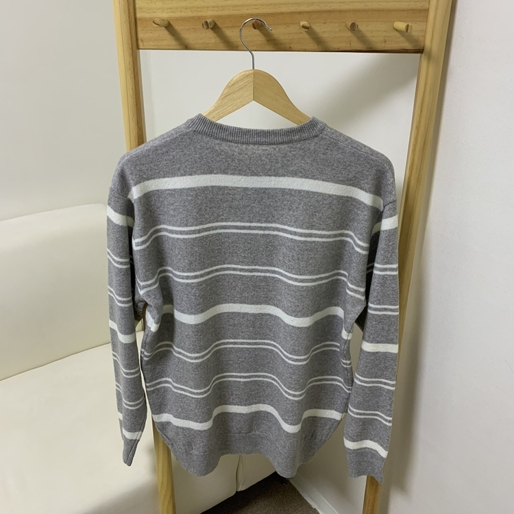 ボタンストライプウールニット(5color)