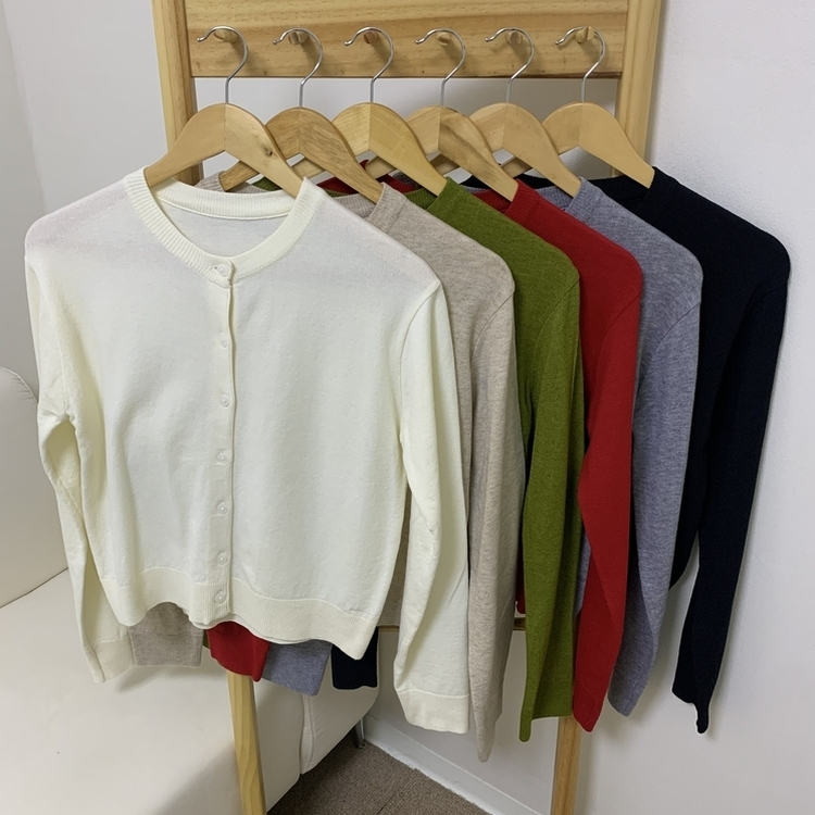 アバンベーシックニットカーディガン(6color)