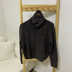 タートルボタンウォーマー厚手ニット