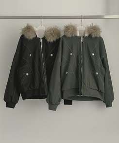 【起毛】ビンテージファーダウンジャケット