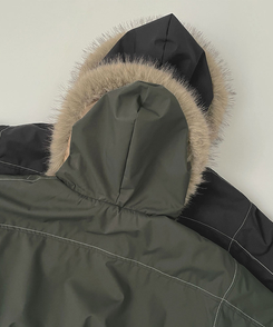 【起毛】ビンテージファーダウンジャケット