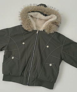 【起毛】ビンテージファーダウンジャケット