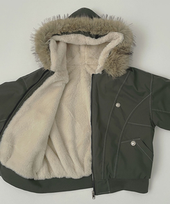 【起毛】ビンテージファーダウンジャケット