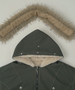 【起毛】ビンテージファーダウンジャケット