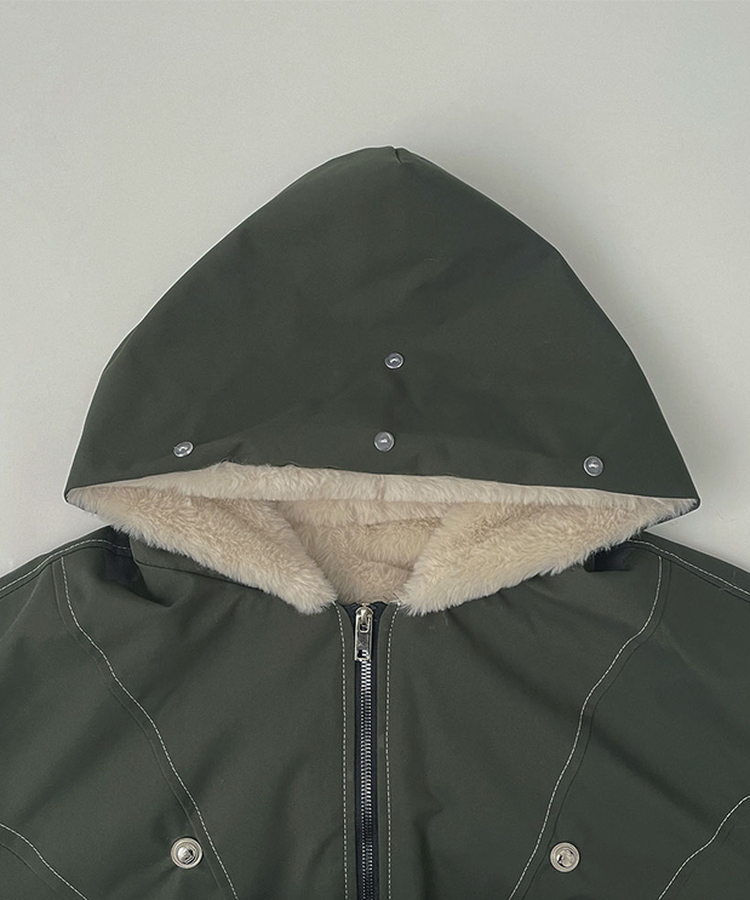 【起毛】ビンテージファーダウンジャケット