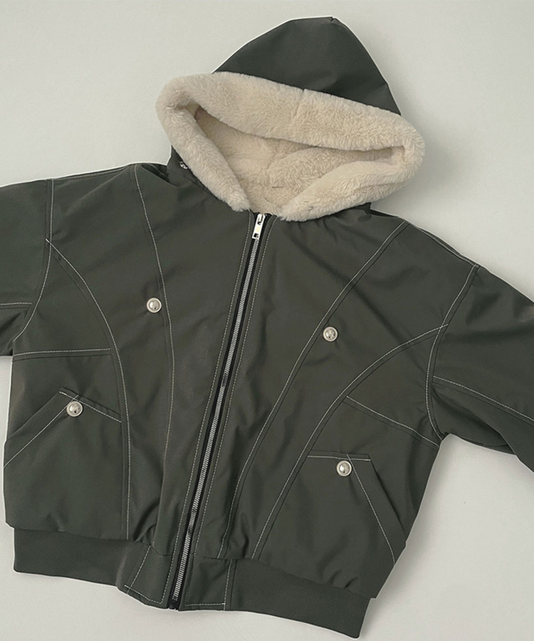 【起毛】ビンテージファーダウンジャケット