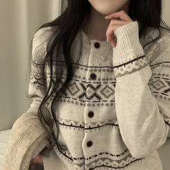 厚手ノルディックニットカーディガン BEIGE