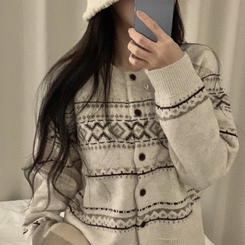 厚手ノルディックニットカーディガン BEIGE