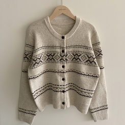 厚手ノルディックニットカーディガン