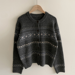 厚手ノルディックニットカーディガン