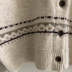 厚手ノルディックニットカーディガン