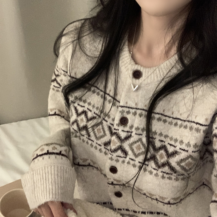 厚手ノルディックニットカーディガン BEIGE