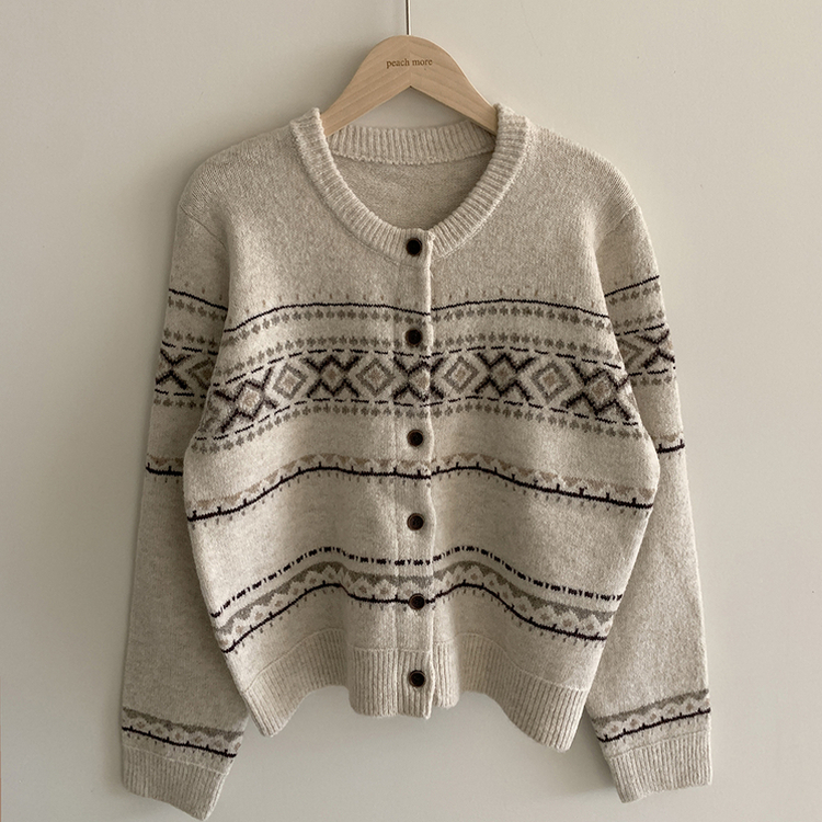厚手ノルディックニットカーディガン