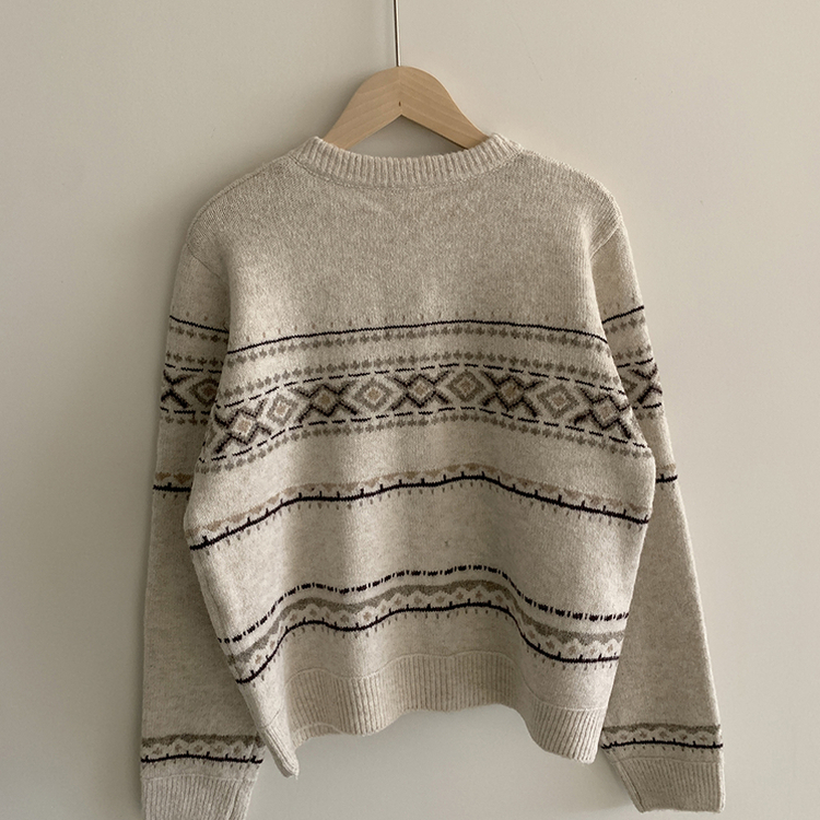 厚手ノルディックニットカーディガン