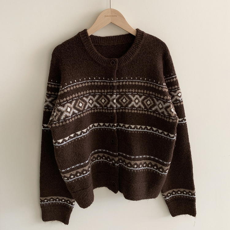 厚手ノルディックニットカーディガン