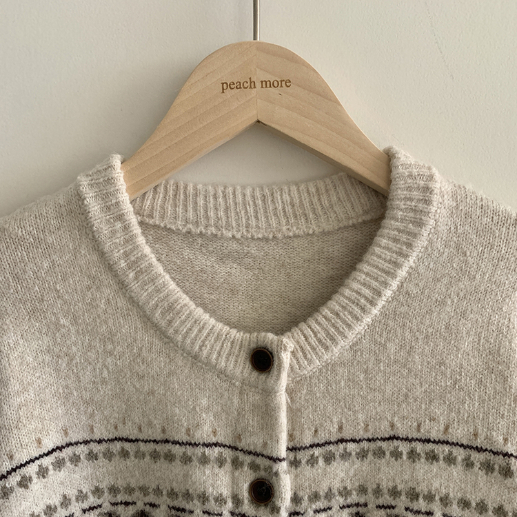 厚手ノルディックニットカーディガン